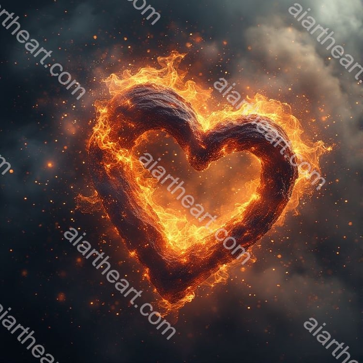 Autumn heart of fire