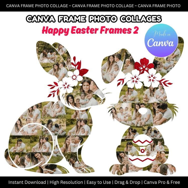 Canva Photo Collage - Happy Easter Frames