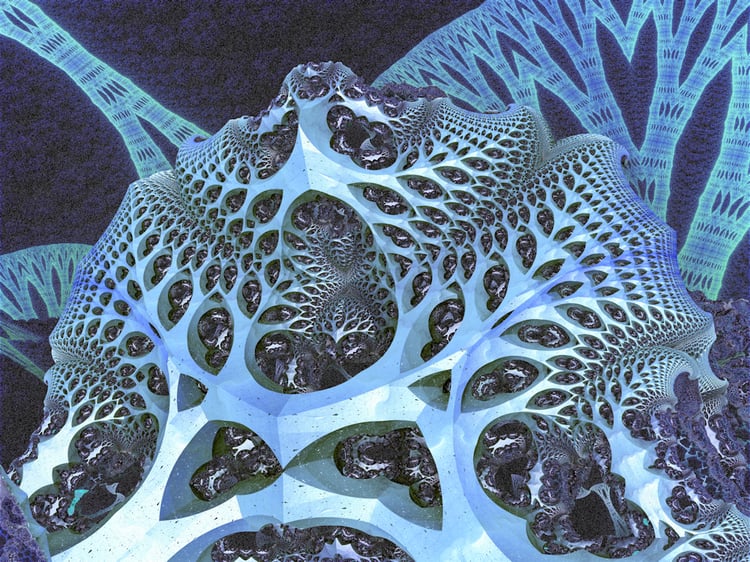 Abstract Digital Art, Software Generated 3D Fractal Art