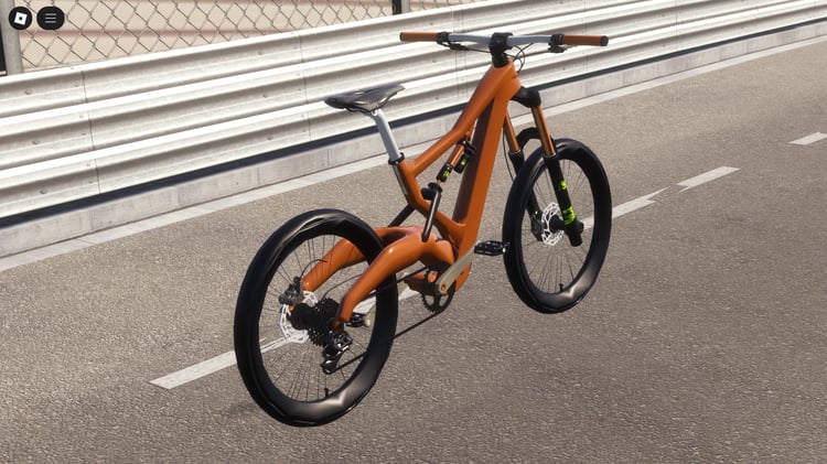 Detailed bicycle asset for Roblox maps