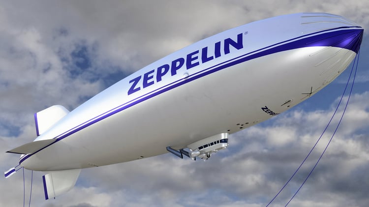www.3dgtx.com - Animated Airship Blimp 1 - Zeppelin - Lowpoly PBR - Image 1