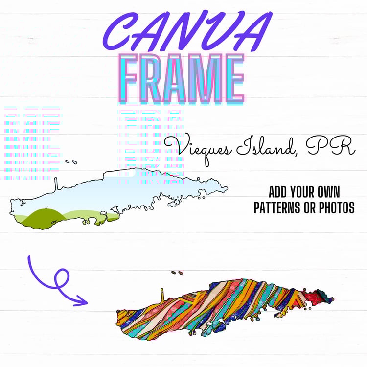 Personalize your Vieques Island template in Canva by adding a photo, pattern, or color that suits your style.