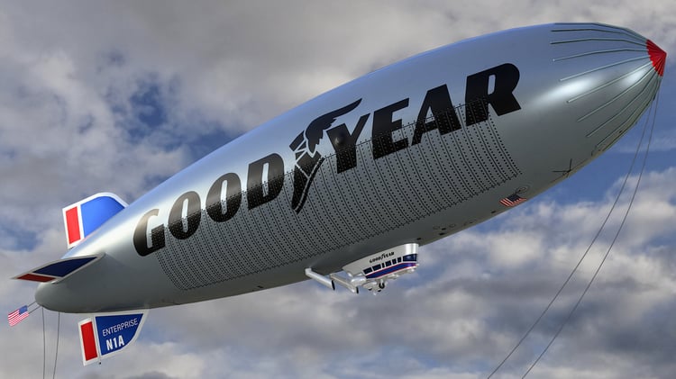 www.3dgtx.com - Animated Airship Blimp 5 - Goodyear - Lowpoly PBR - Image 8