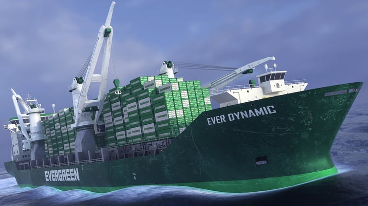 www.3dgtx.com - Heavy Lift Cargo Ship 10 - Evergreen - Lowpoly PBR - Image 9
