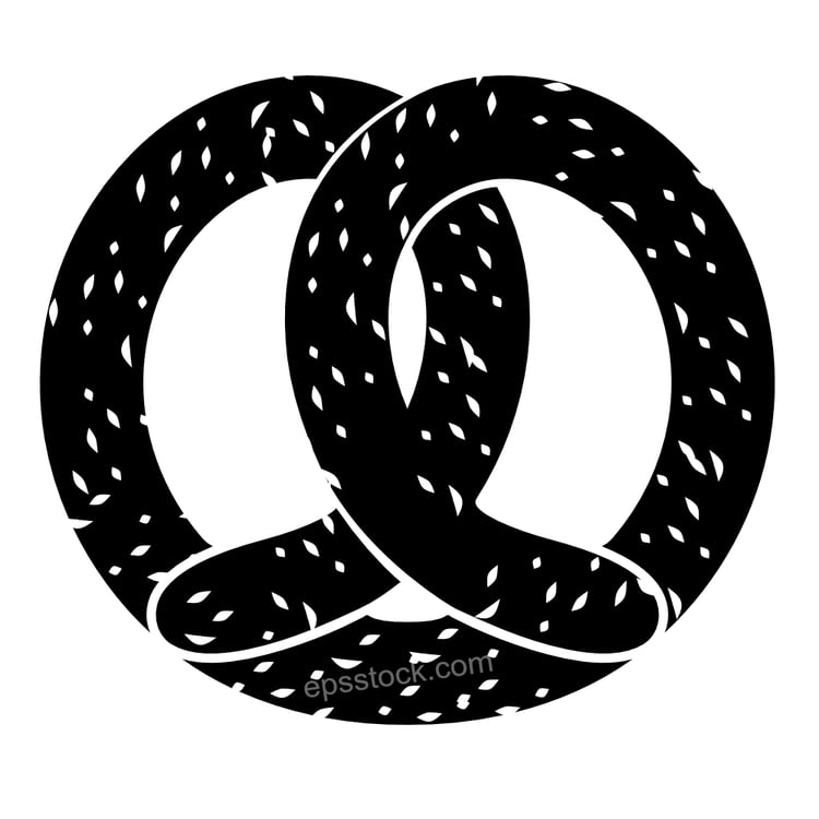 Pretzel with sesame seed