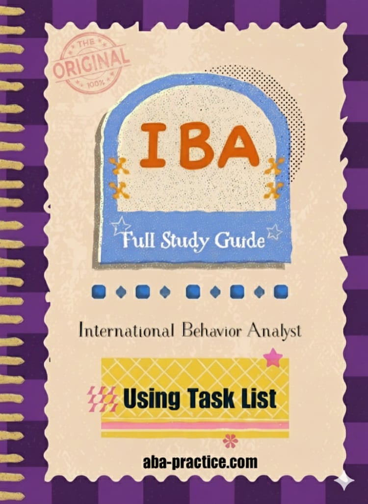 International Behavior Analyst IBA study guide