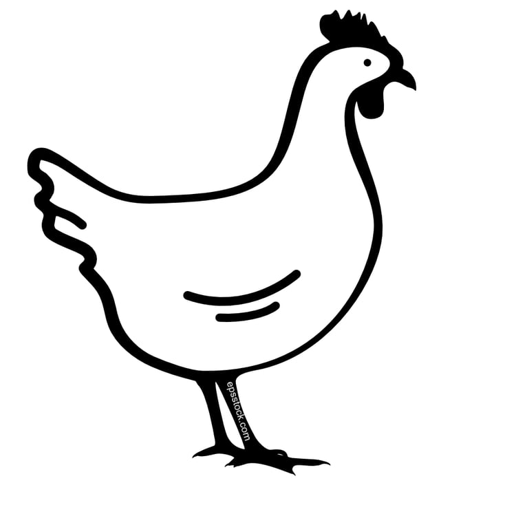 white chicken emblem