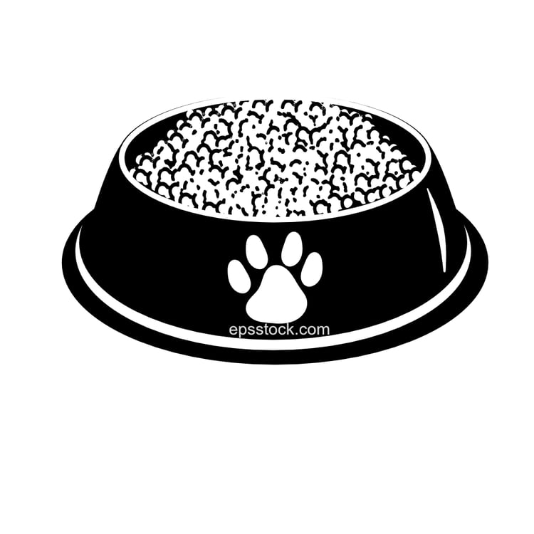 Dog food in a bowl