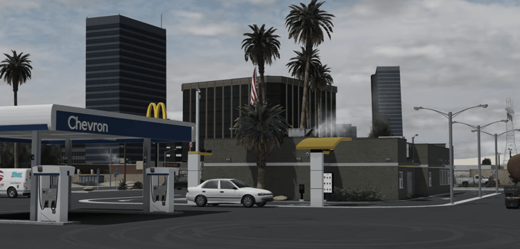 Roblox city downtown – California-themed roleplay streets and buildings