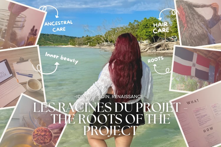 Visuel représentant les origines et la mission de CatboCare : unir soin capillaire, héritage ancestral et bien-être intérieur à travers des rituels de beauté consciente. Visual representing the roots and mission of CatboCare — blending hair care, ancestral heritage, and inner wellness through conscious beauty rituals.