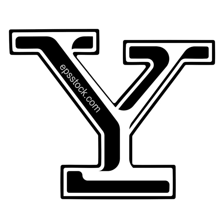 Y letter emblem