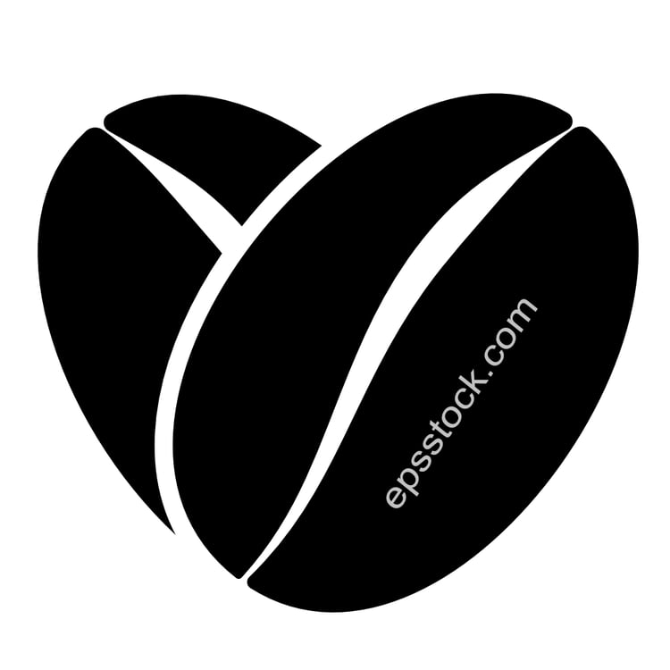 heart shape coffee beans