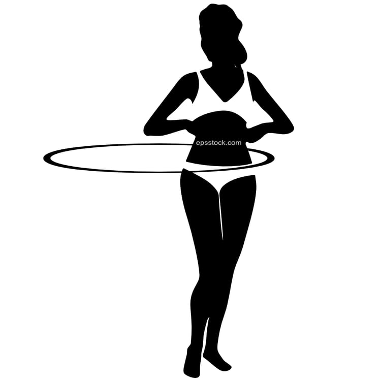 woman with fitness hoop