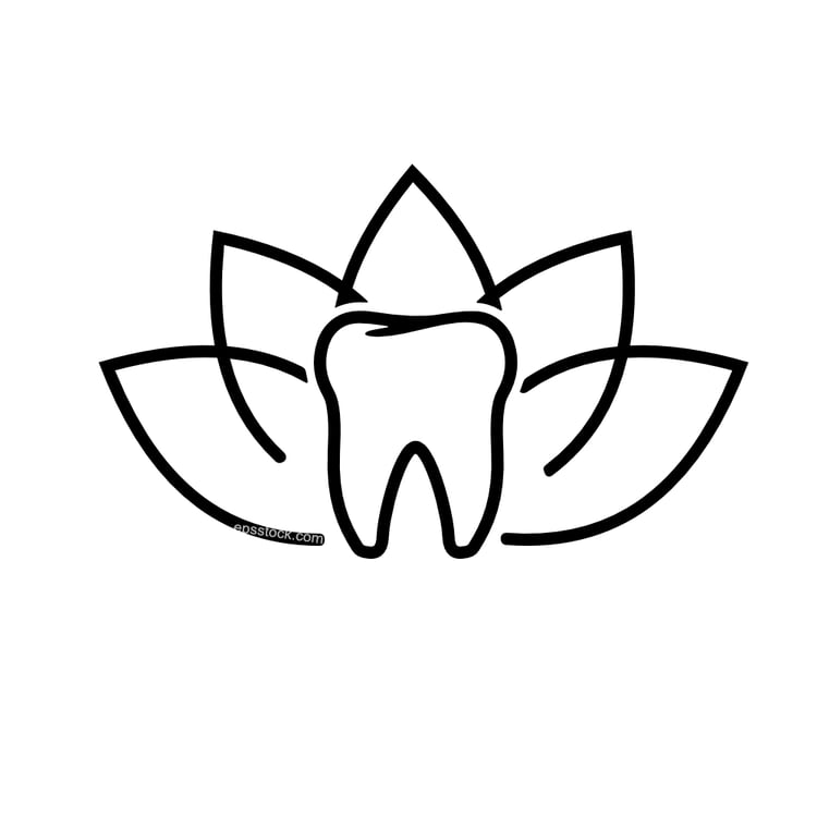 Dental Care,Tooth like lotus flower