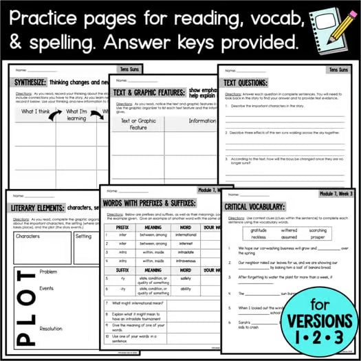 Into Reading HMH 4th Grade Module 7 Week 3 Ten Suns Supplement • Version 1 2 3