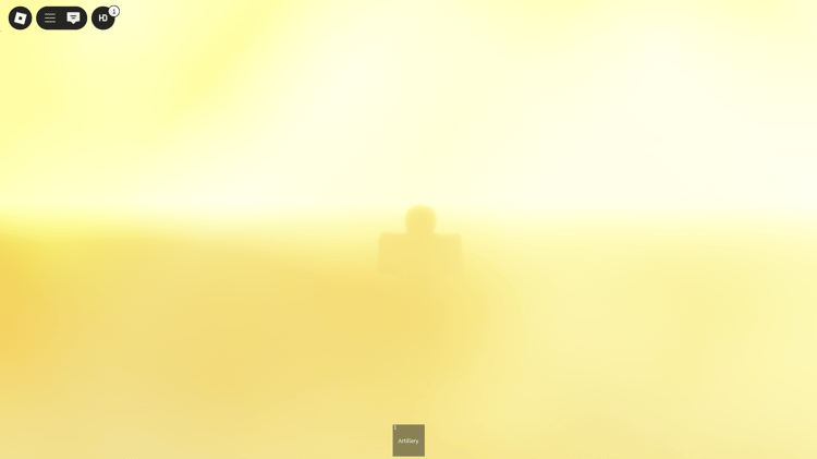 Artillery barrage impact on Roblox battlefield