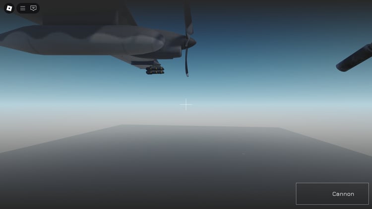 Roblox Gunship System with flying jet and cannon fire