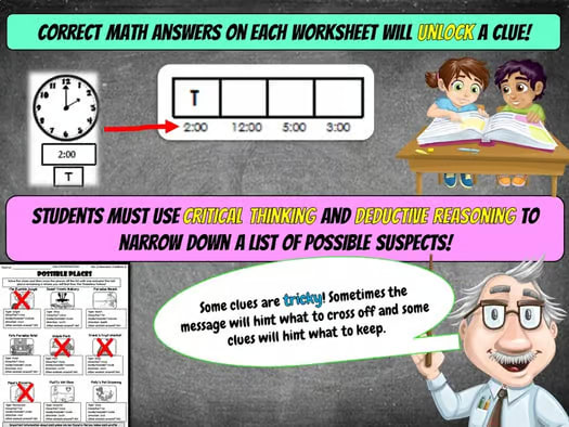 Thanksgiving Math 1st Grade Activity Mystery: Case of The Thankless Turkey