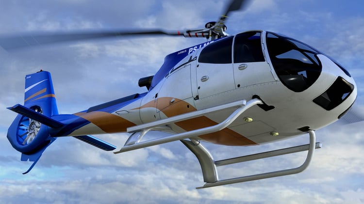 www.3dgtx.com - Animated Airbus H130 Helicopter 27 - Airbus Generic - Lowpoly PBR LOD - Image 1