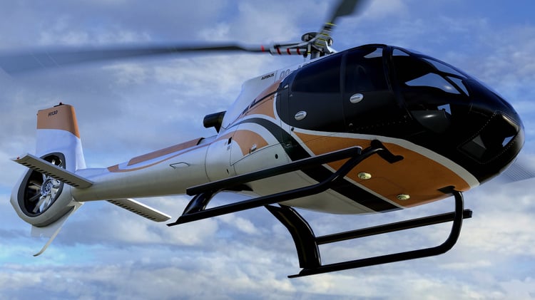 www.3dgtx.com - Animated Airbus H130 Helicopter 30 - Airbus Generic - Lowpoly PBR LOD - Image 1
