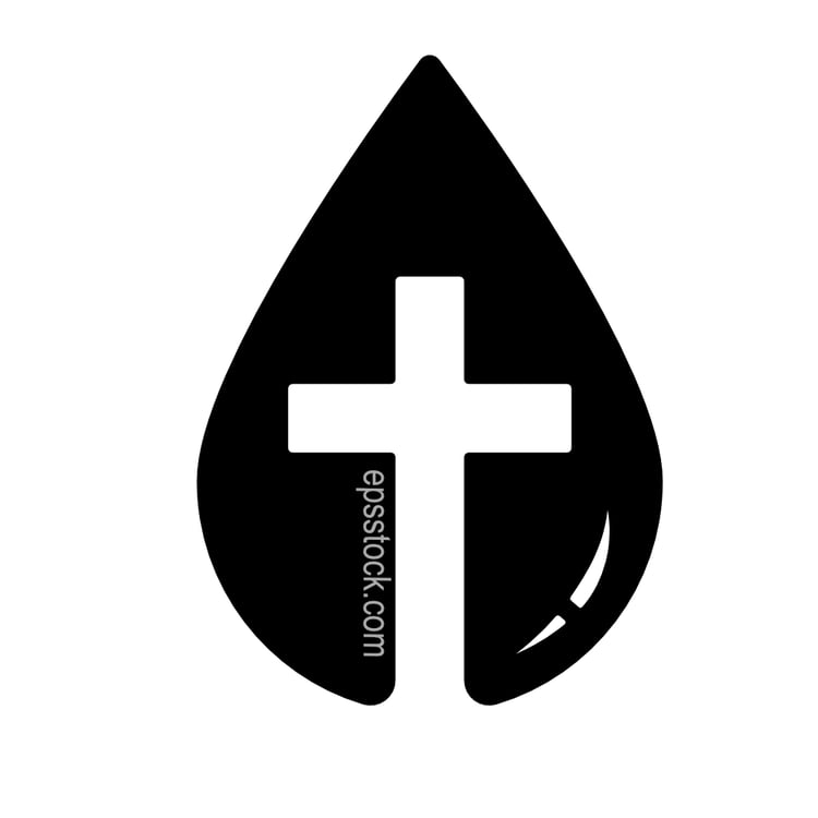 Cross in a drop of water