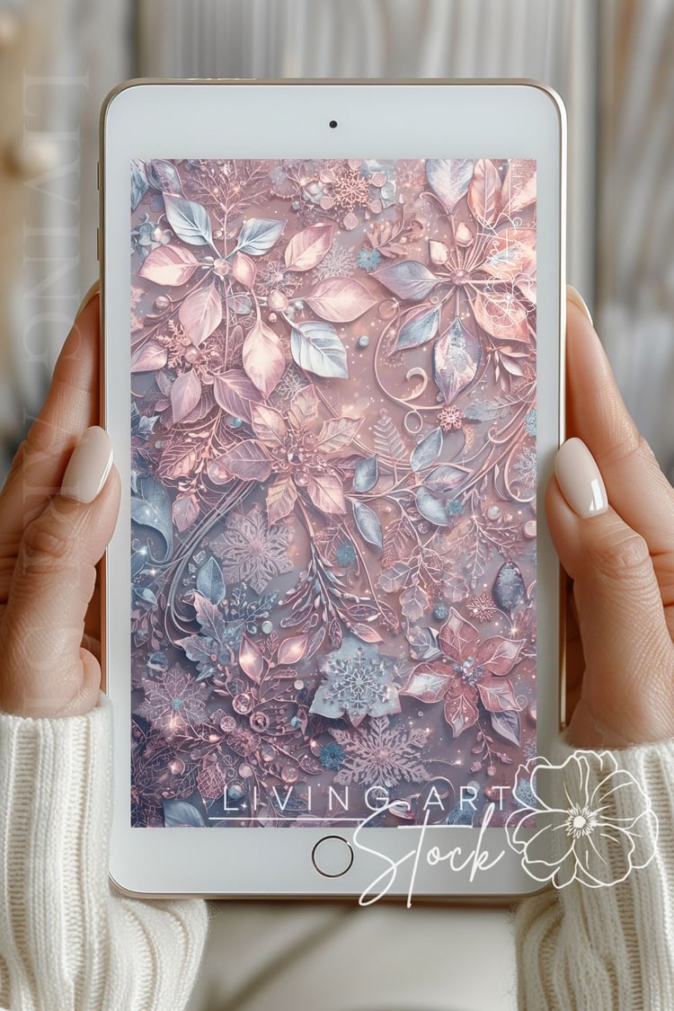 Crystal Floral Wallpaper