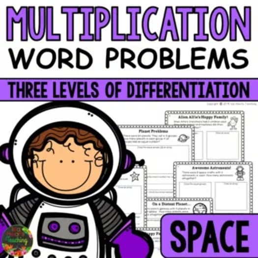 Multiplication Word Problems Worksheets (2nd & 3rd Grade Math Story Problems)