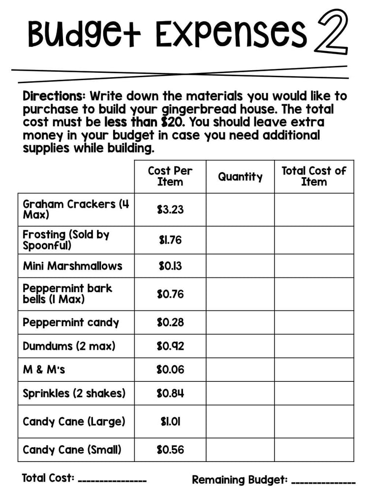 Gingerbread House STEM Challenge (Editable!)