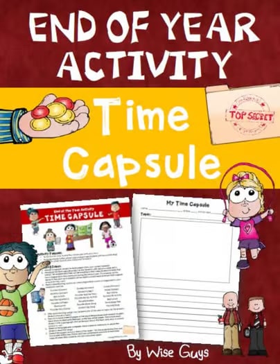 End of the Year Time Capsule Activity | Elementary Classroom Reflection Project