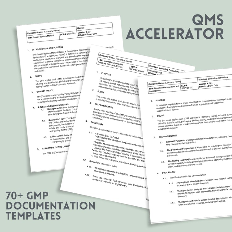 GMP Document Templates