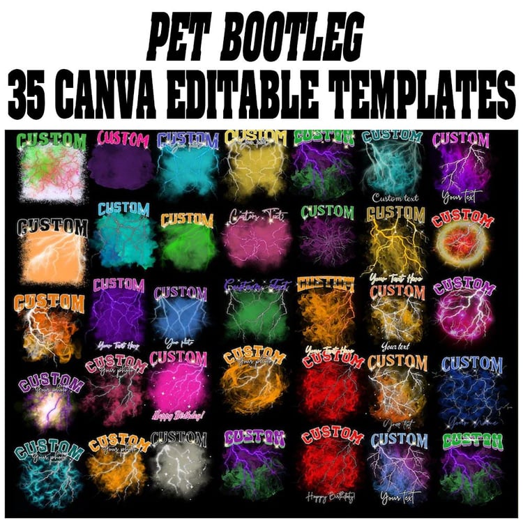 Editable Canva Template, Pet Sublimation Design, Bootleg Pet Tee, Custom Pet Shirt, Digital Download, Drag and Drop Frame, Canva Template for Pets, Personalized Dog Shirt, Canva Frame Template, Commercial Use, Pet Clipart PNG, Bootleg Style Design, Trendy