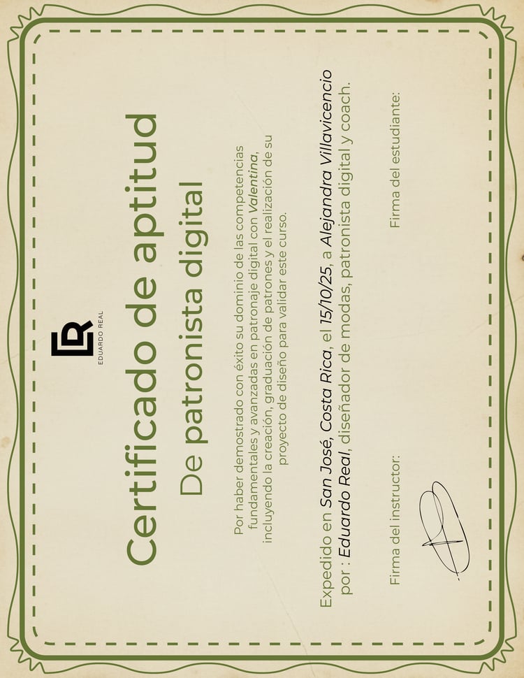 certificado, patronista, digital
