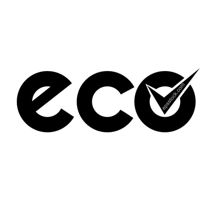 stamp with lettering eco checked