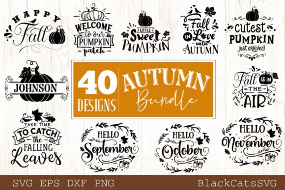 fall word art svg dxf eps png files displayed for Cricut and Silhouette
