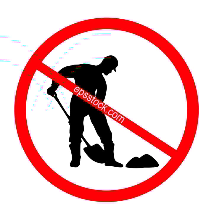 No Digging Sign