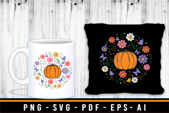 hand-crafted pumpkin designs for tote bags, stickers, pillows, and cards