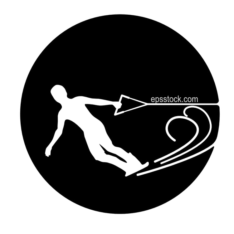 Wakeboarding emblem