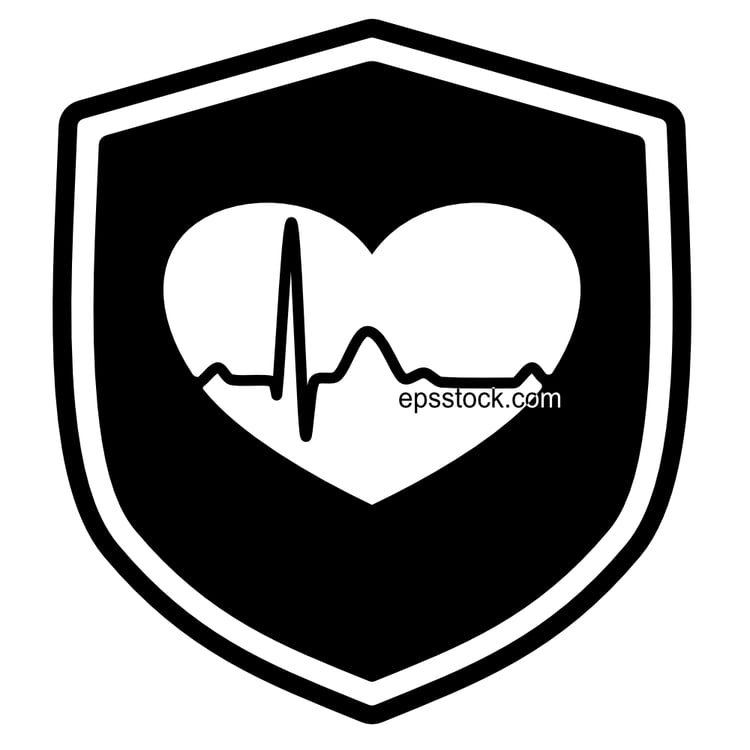 Blood pressure, cardiogram, health EKG, and ECG logo