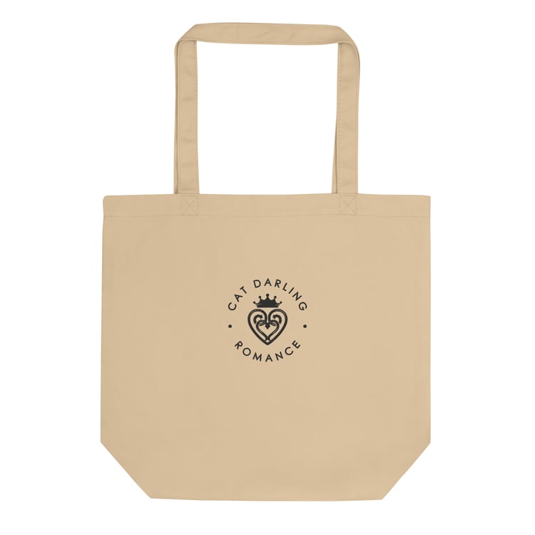 Author Cat Darling branded tote bag flat