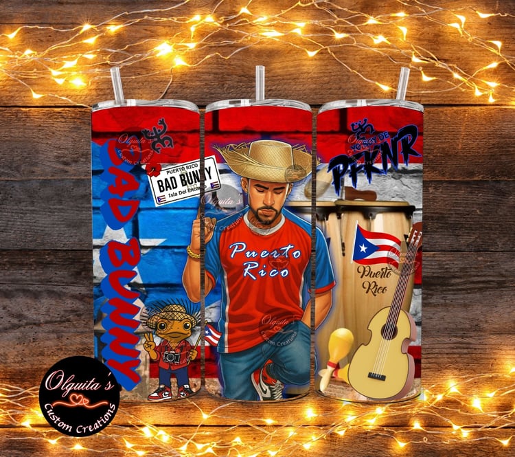 bad bunny tumbler wrap