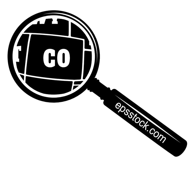 COLORADO state map in magnifying glass