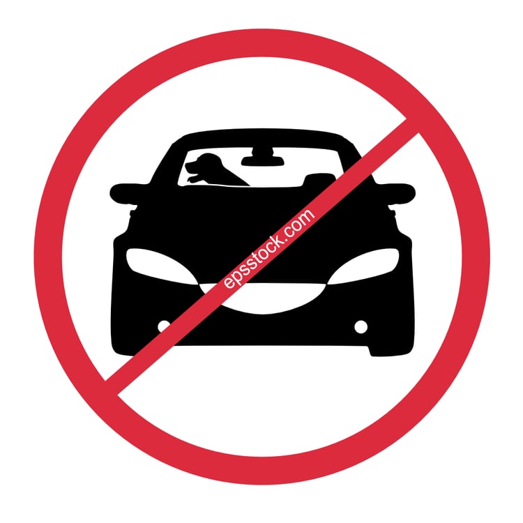 Don't leave your dog in a closed car