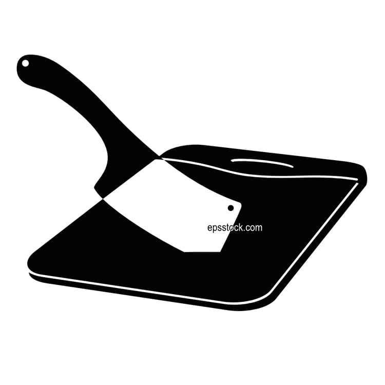 Meat cutting knife on cutting board