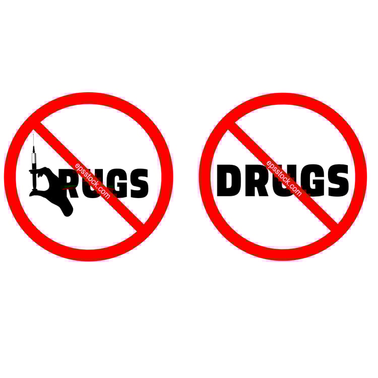 Stop drug addiction, no drugs