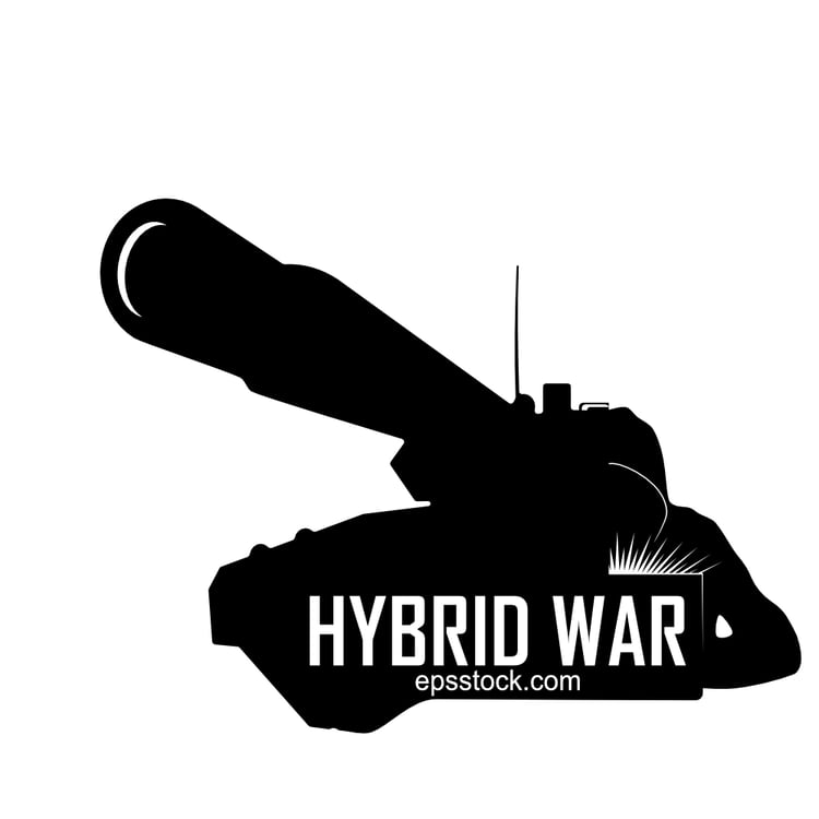 Hybrid war emblem