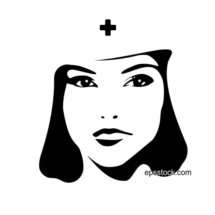 Female doctor emblem