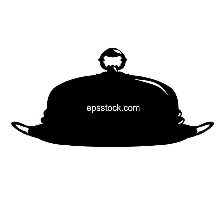 restaurant tray and metal cloche dish