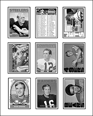 1972 Topps Football Cards Binder Inserts