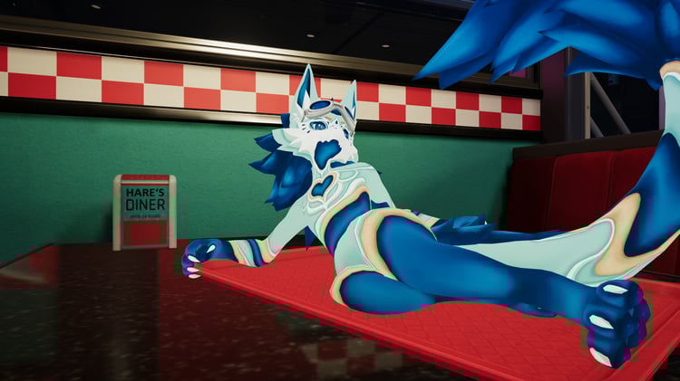 Blueberry varient laying on a table at a diner