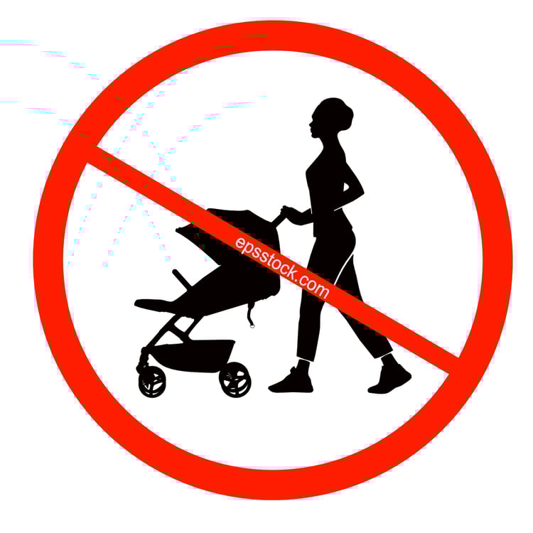 Do not use prams sign